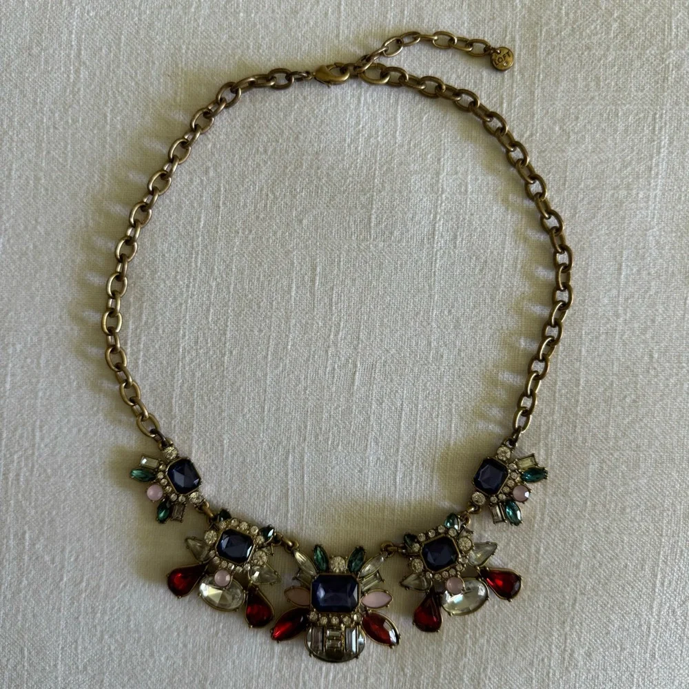 LOFT by Ann Taylor Colorful gemstone statement necklace - Picture 2 of 4